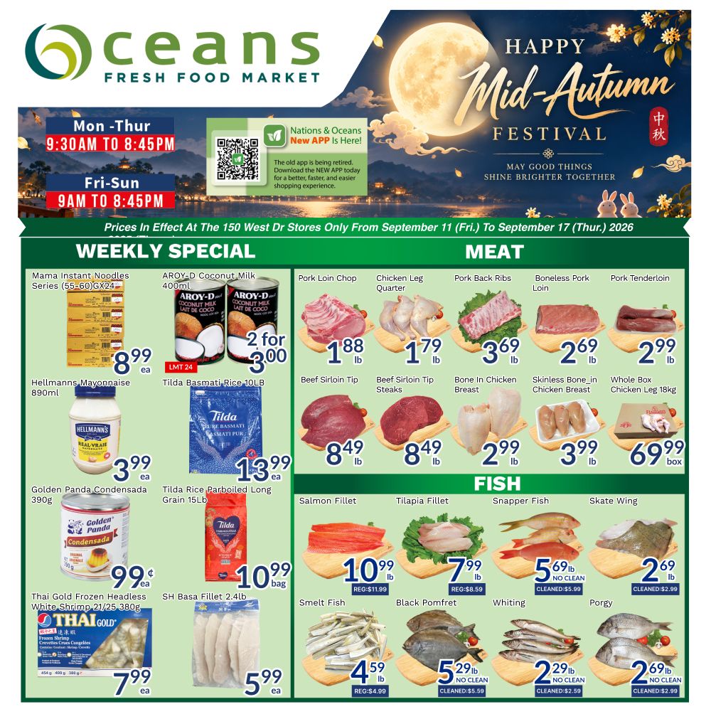 Oceans Fresh Food Market (Brampton) Flyer September 11 to 17