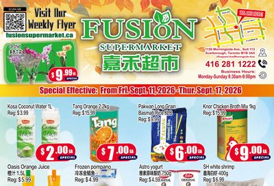 Fusion Supermarket (Scarborough) Flyer September 11 to 17
