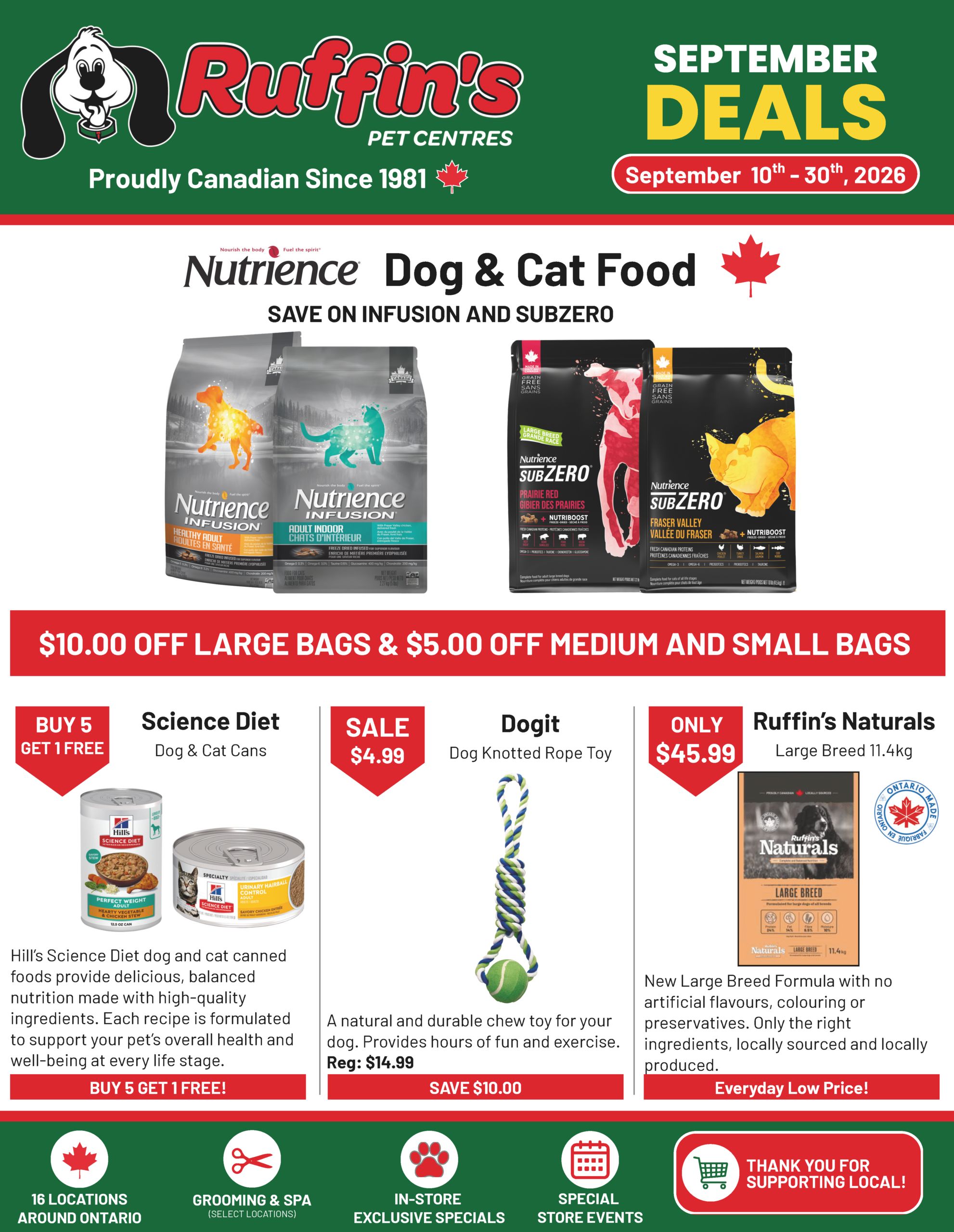 Ruffin's Pet Centre Flyer September 1 to 30