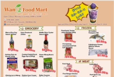 Wan 2 Food Mart Flyer September 11 to 17