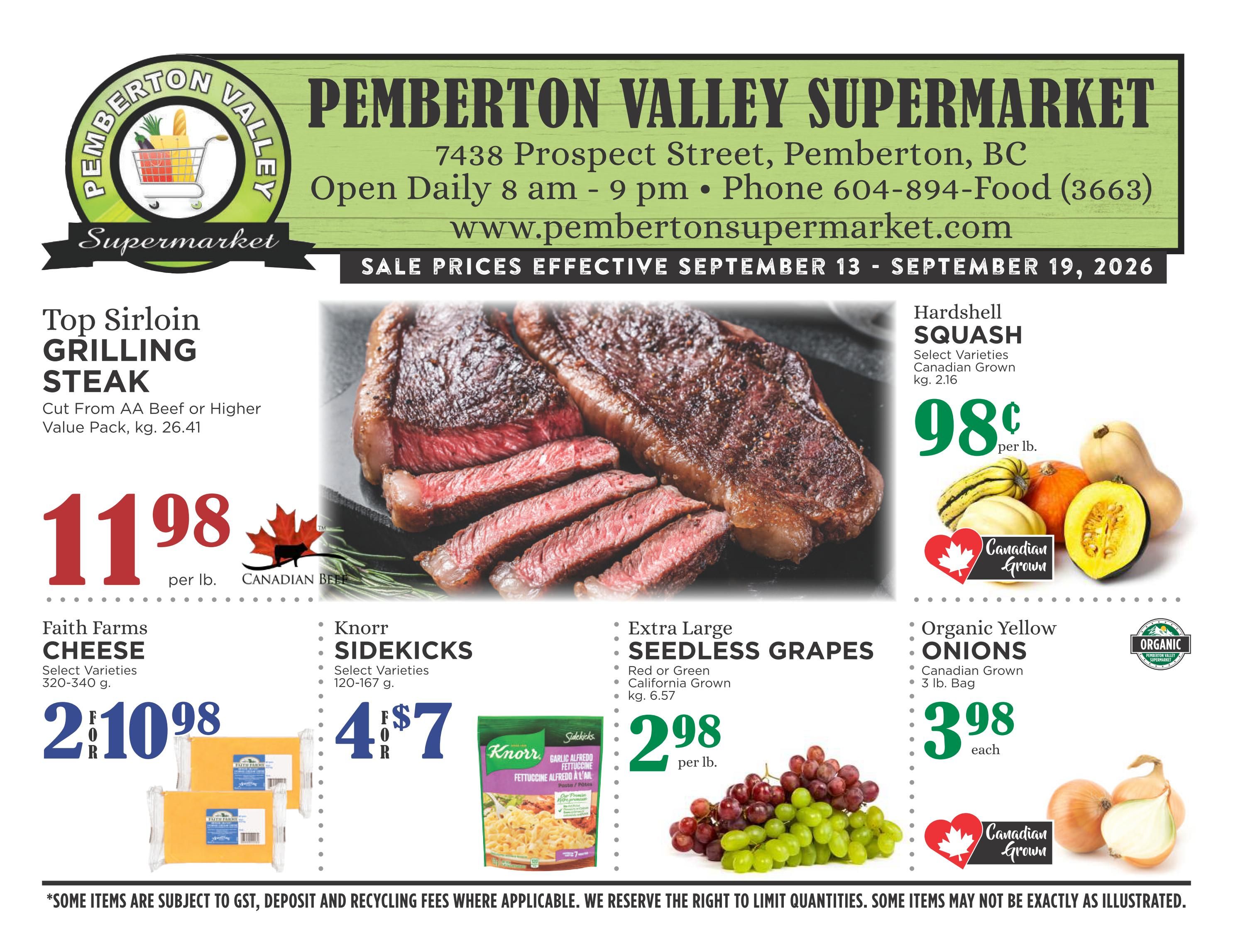 Pemberton Valley Supermarket Flyer September 13 to 19