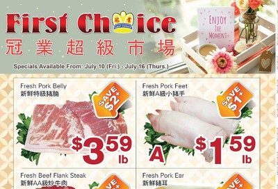 First Choice Supermarket Flyer July 10 to 16