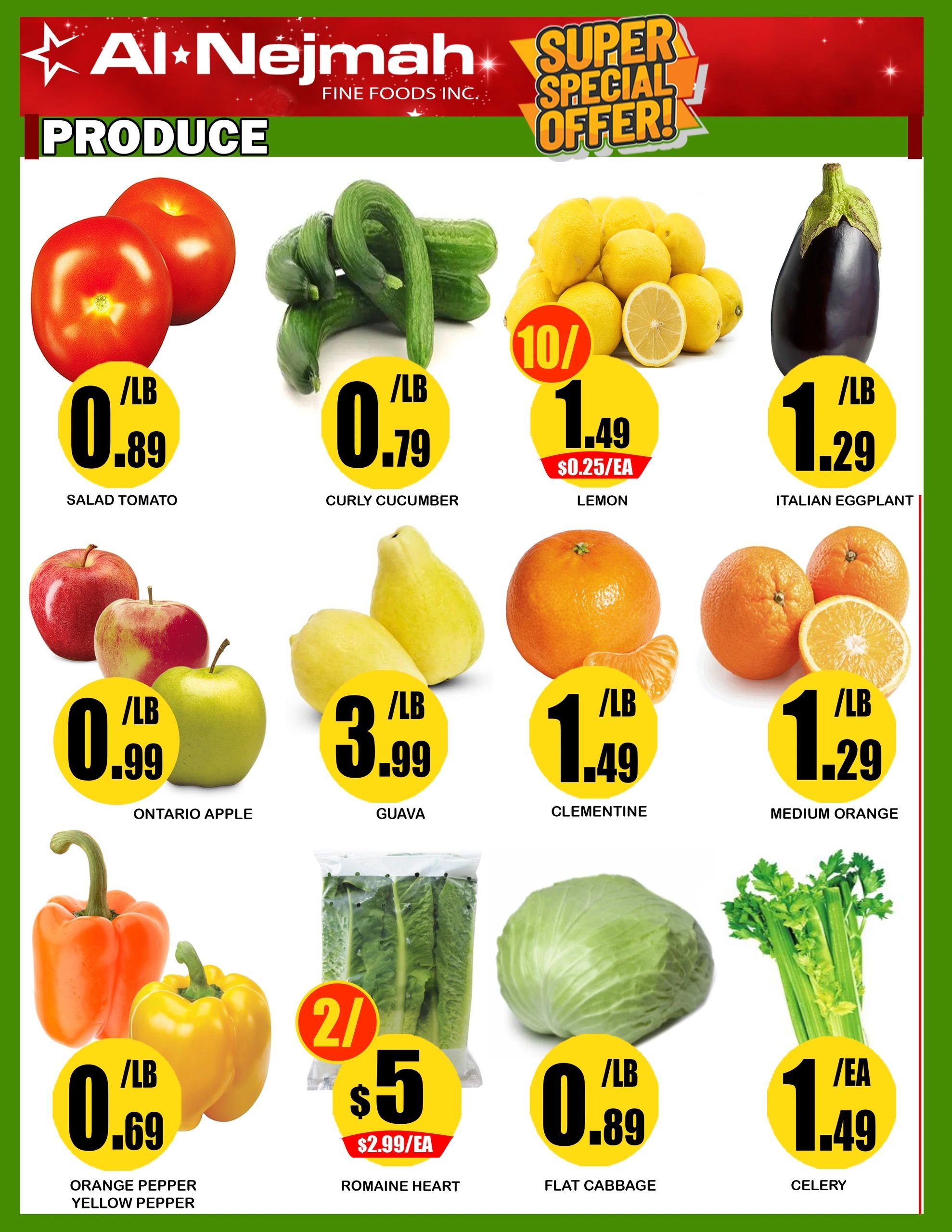 Alnejmah Fine Foods Inc. Flyer September 11 to 17