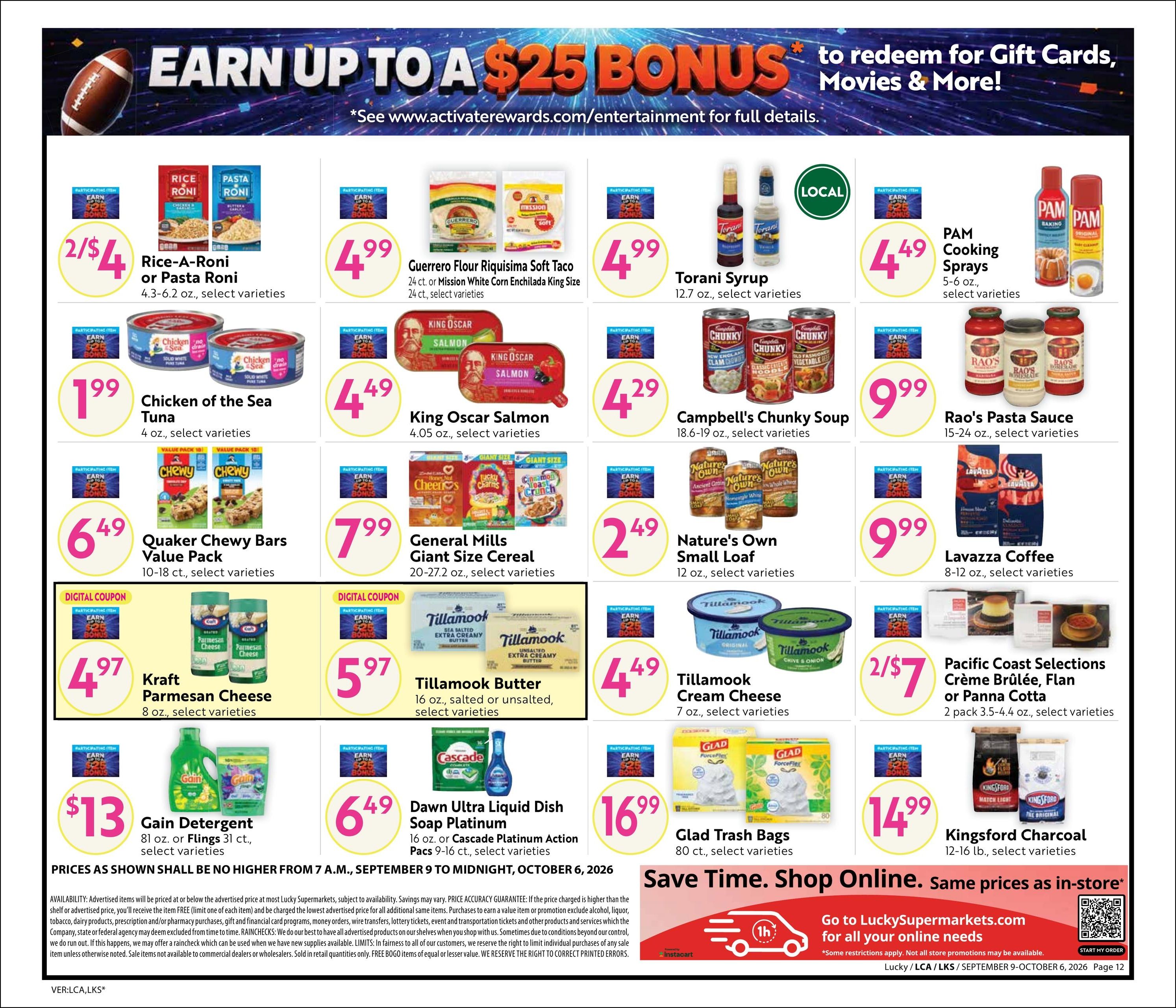 Lucky Supermarkets (Albany Area, CA) Steals & Deals Weekly Ad September 9 - October 6, 2026