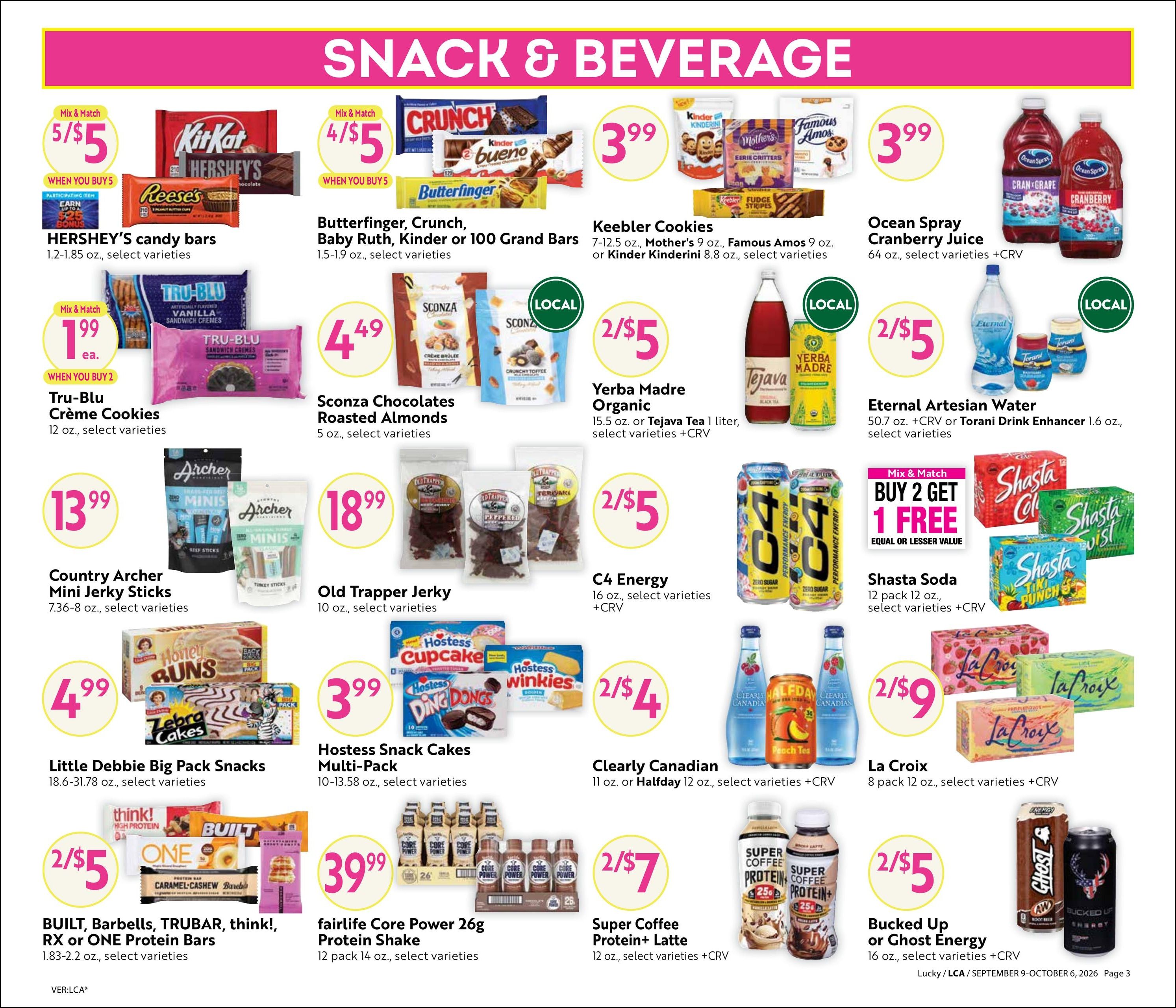 Lucky Supermarkets (Albany Area, CA) Steals & Deals Weekly Ad September 9 - October 6, 2026