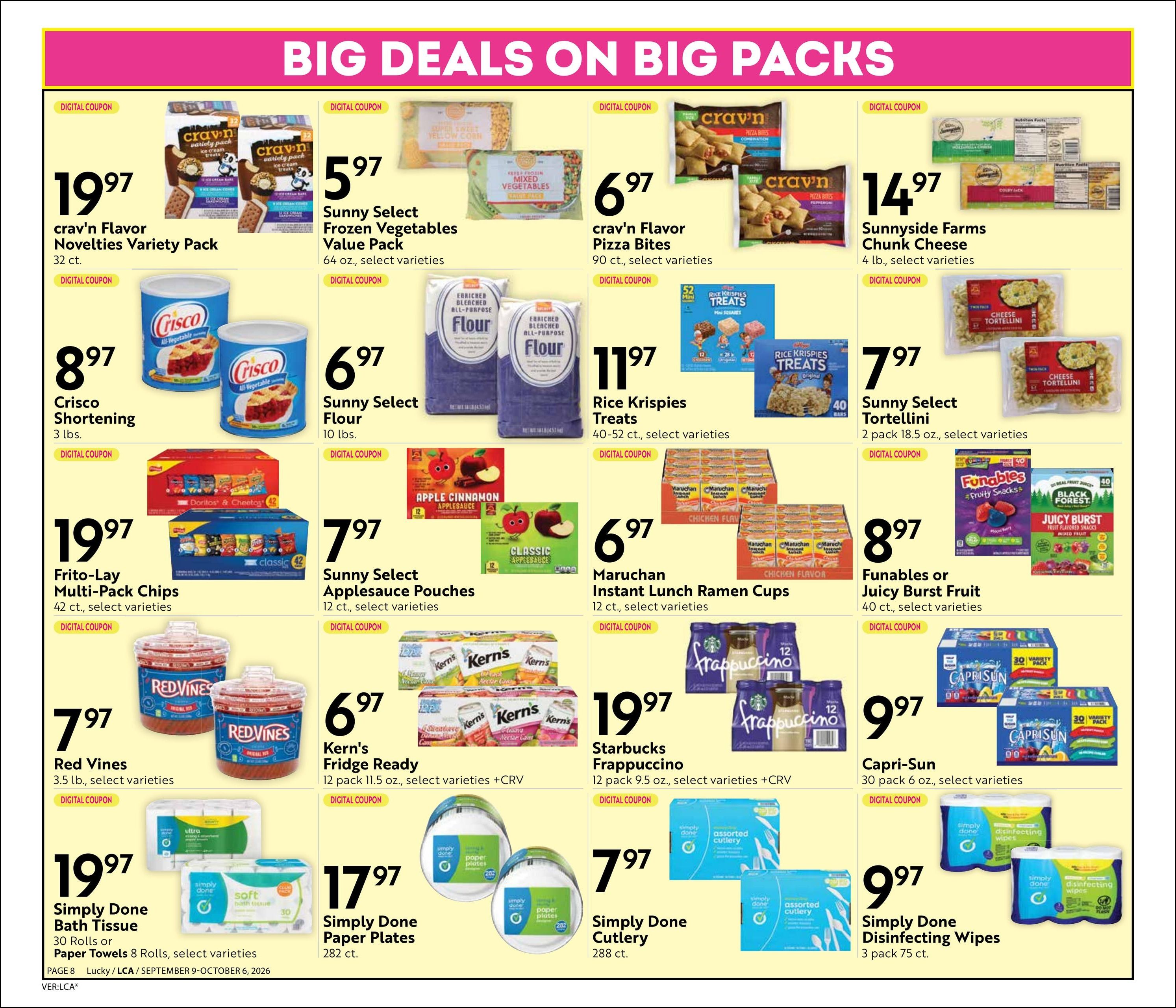 Lucky Supermarkets (Albany Area, CA) Steals & Deals Weekly Ad September 9 - October 6, 2026