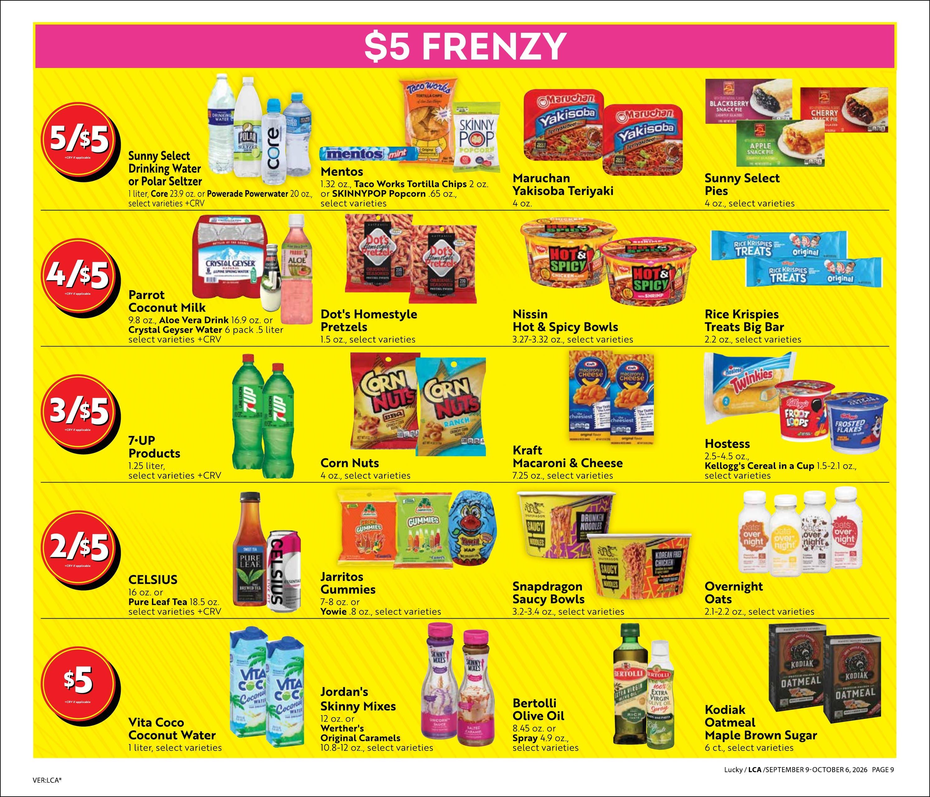 Lucky Supermarkets (Albany Area, CA) Steals & Deals Weekly Ad September 9 - October 6, 2026
