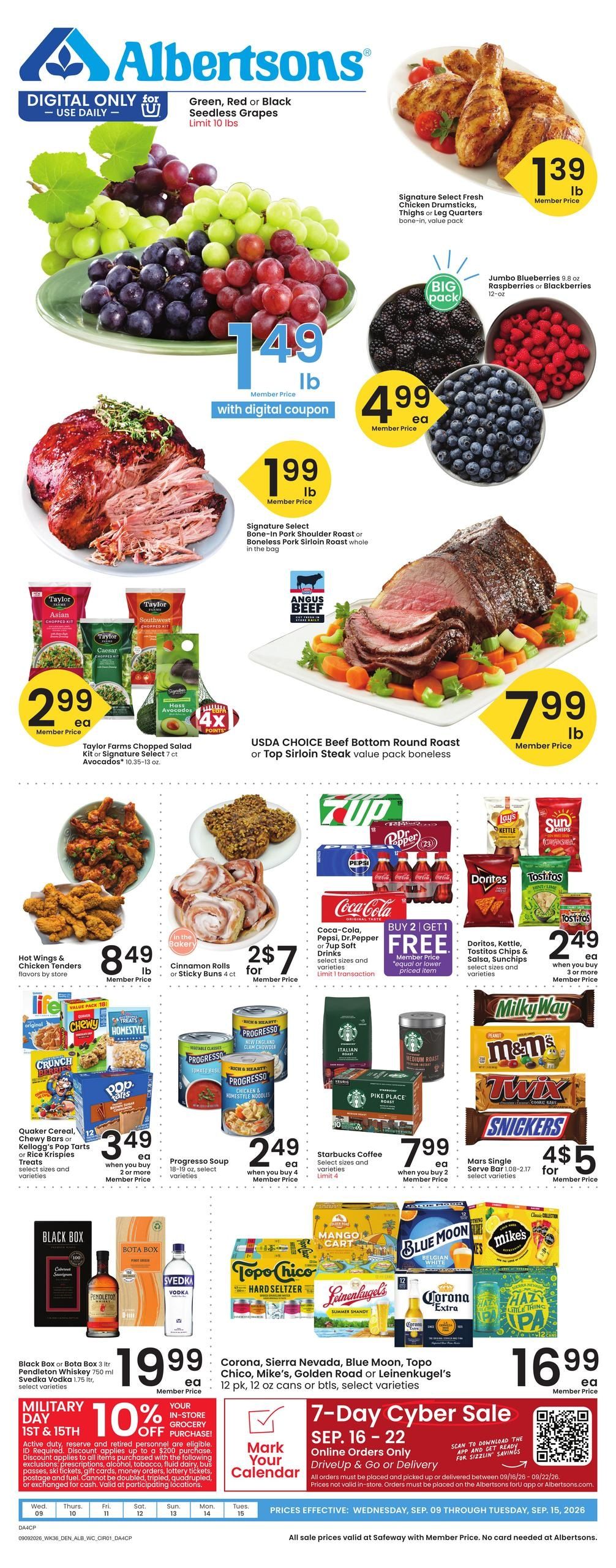 Albertsons (Casper Area, WY) Weekly Ad September 9 - 15, 2026