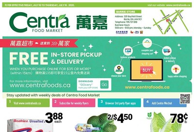 Centra Foods (Barrie) Flyer July 10 to 16