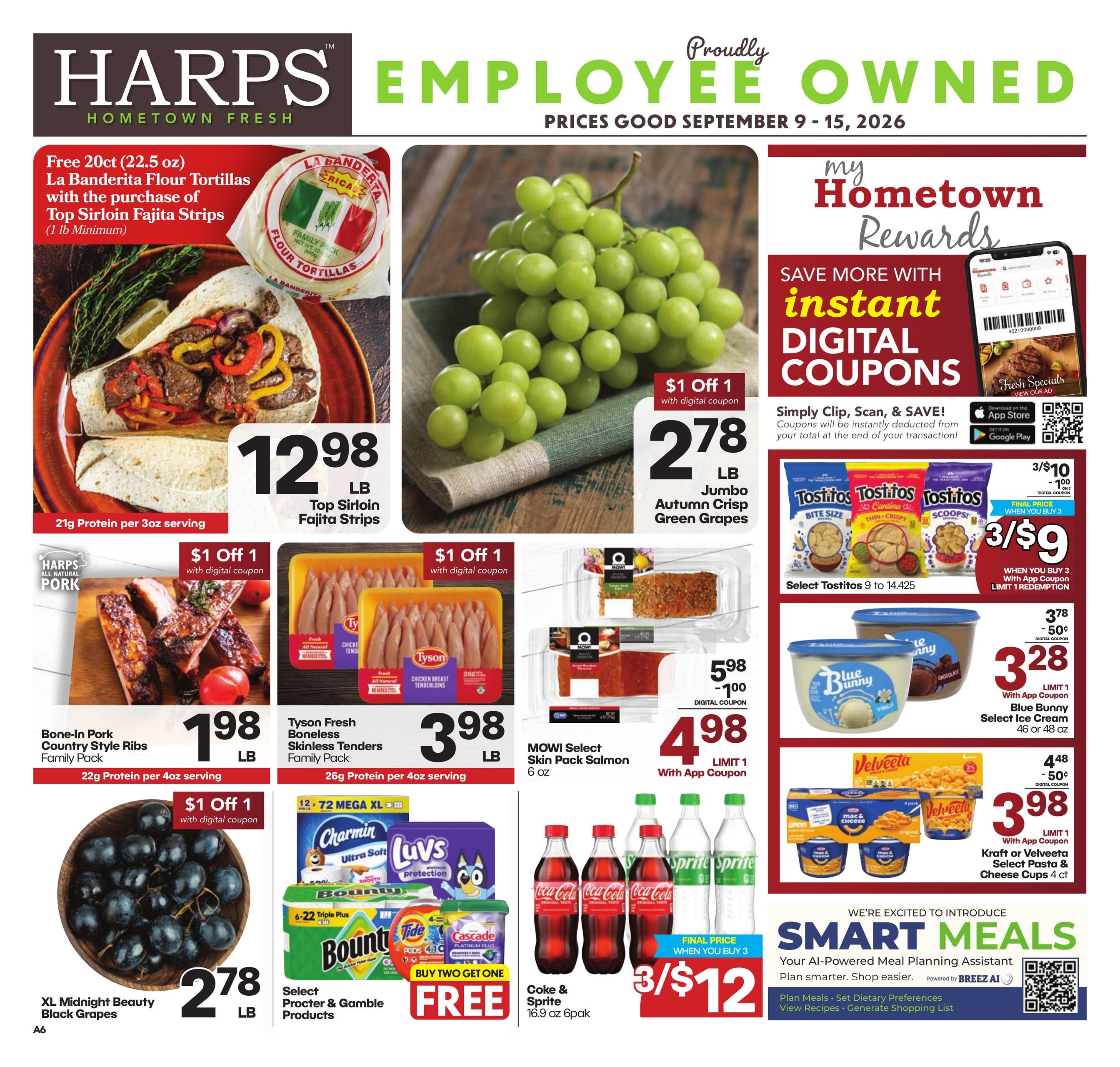 Harps Foods (Poplar Bluff Area, MO) Weekly Ad September 9 - 15, 2026