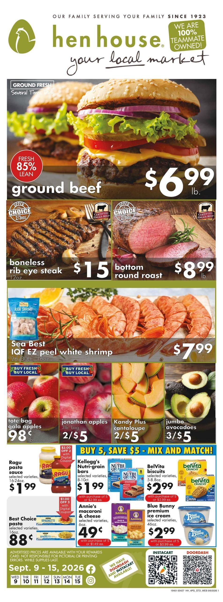 Hen House Weekly Ad September 9 - 15, 2026