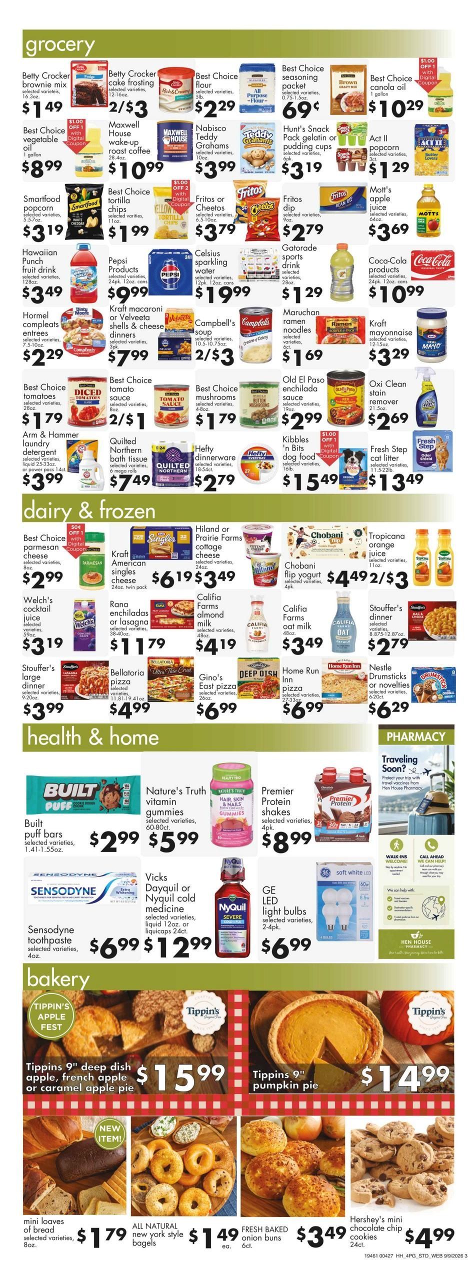Hen House Weekly Ad September 9 - 15, 2026