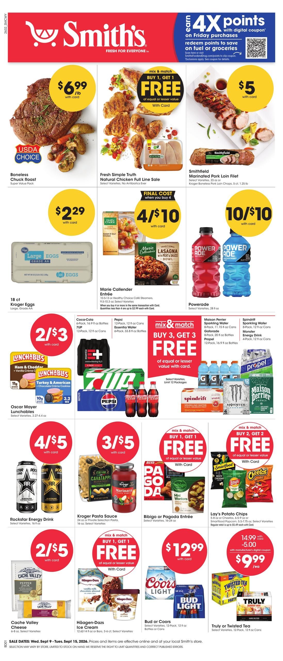 Smith's (Casper Area, WY) Weekly Ad September 9 - 15, 2026