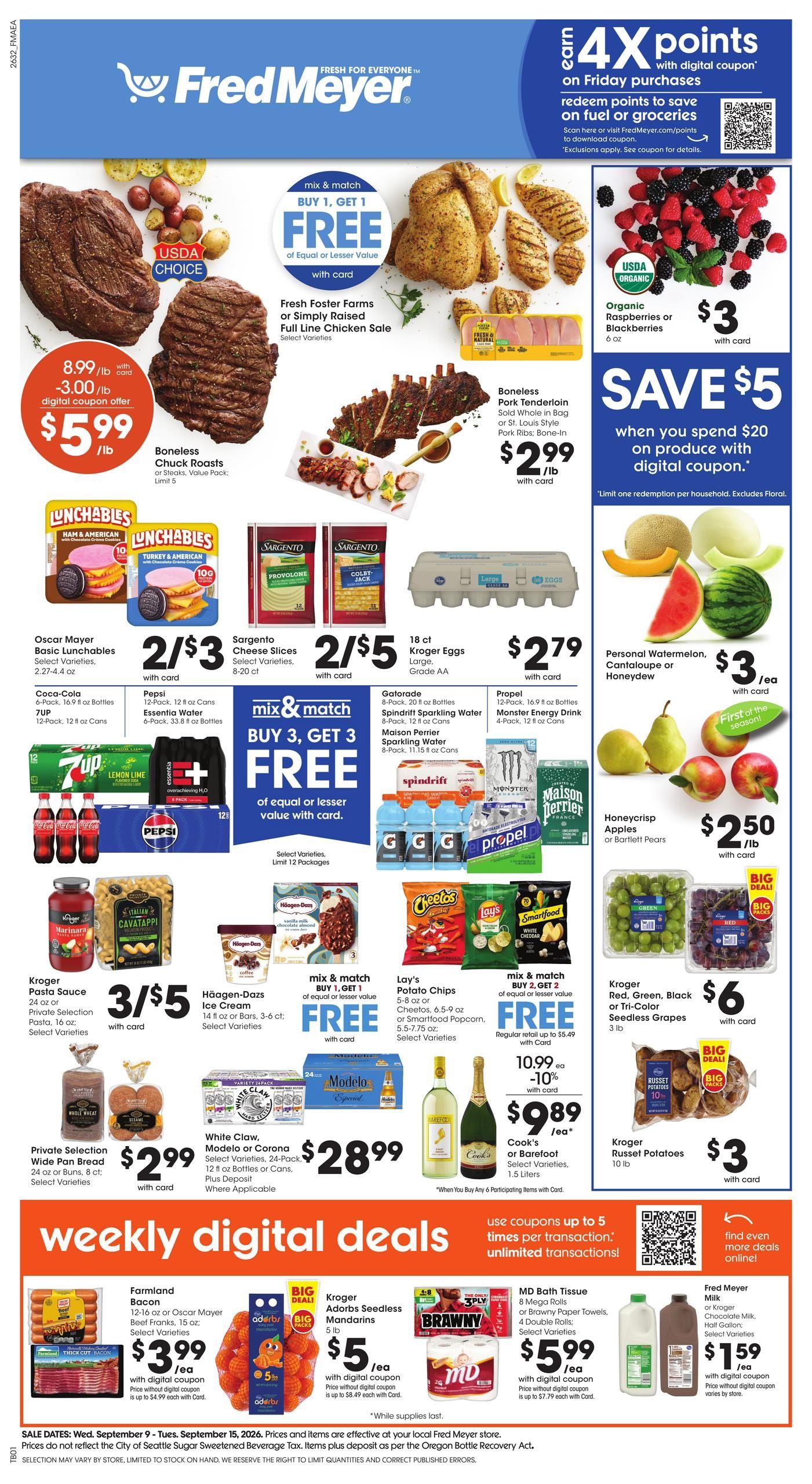 Fred Meyer (Ontario Area, OR) Weekly Ad September 9 - 15, 2026