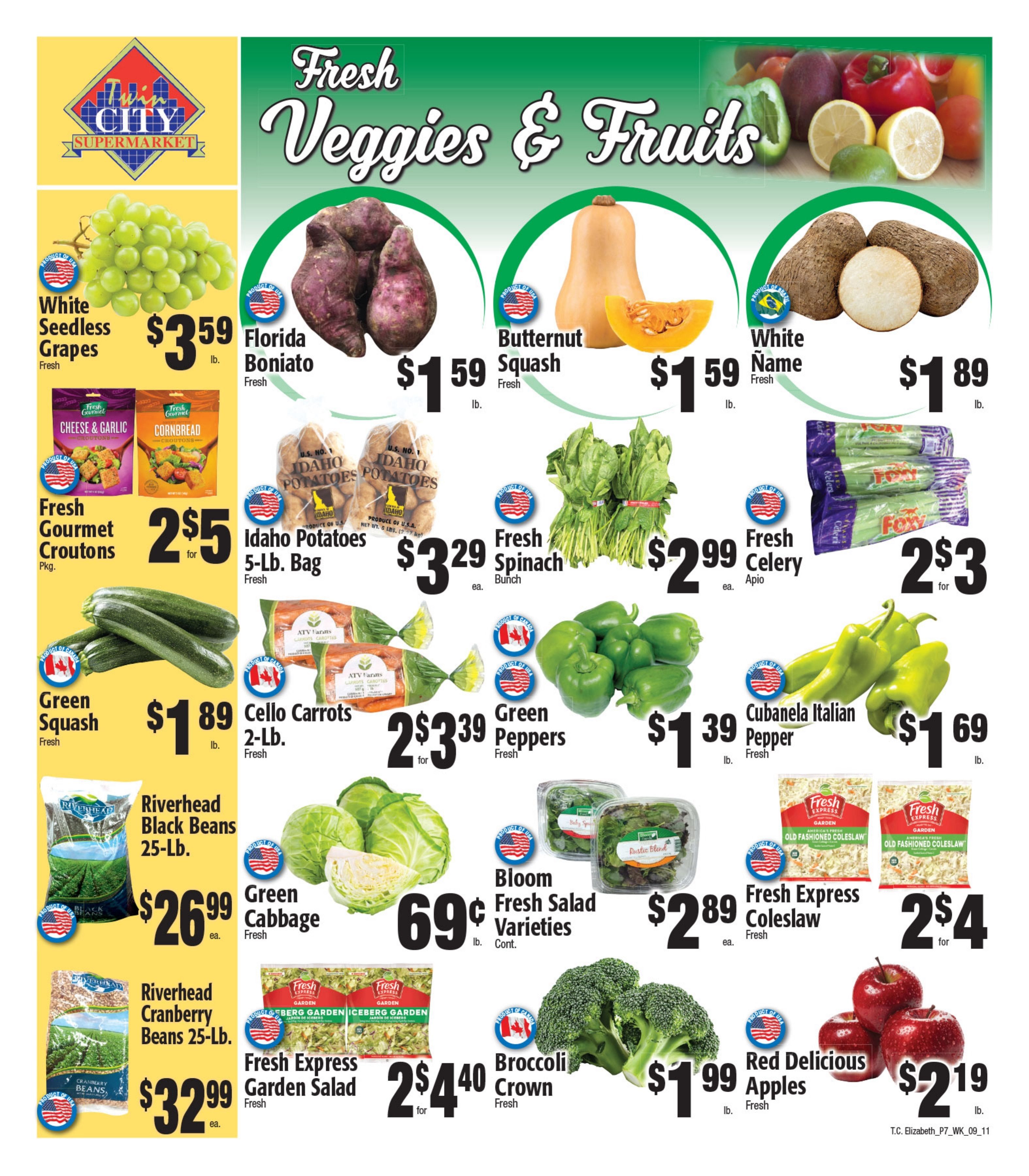 Twin City Supermarket (1016 Sherman Avenue, Elizabeth, NJ) Weekly Ad September 6 - 12, 2026