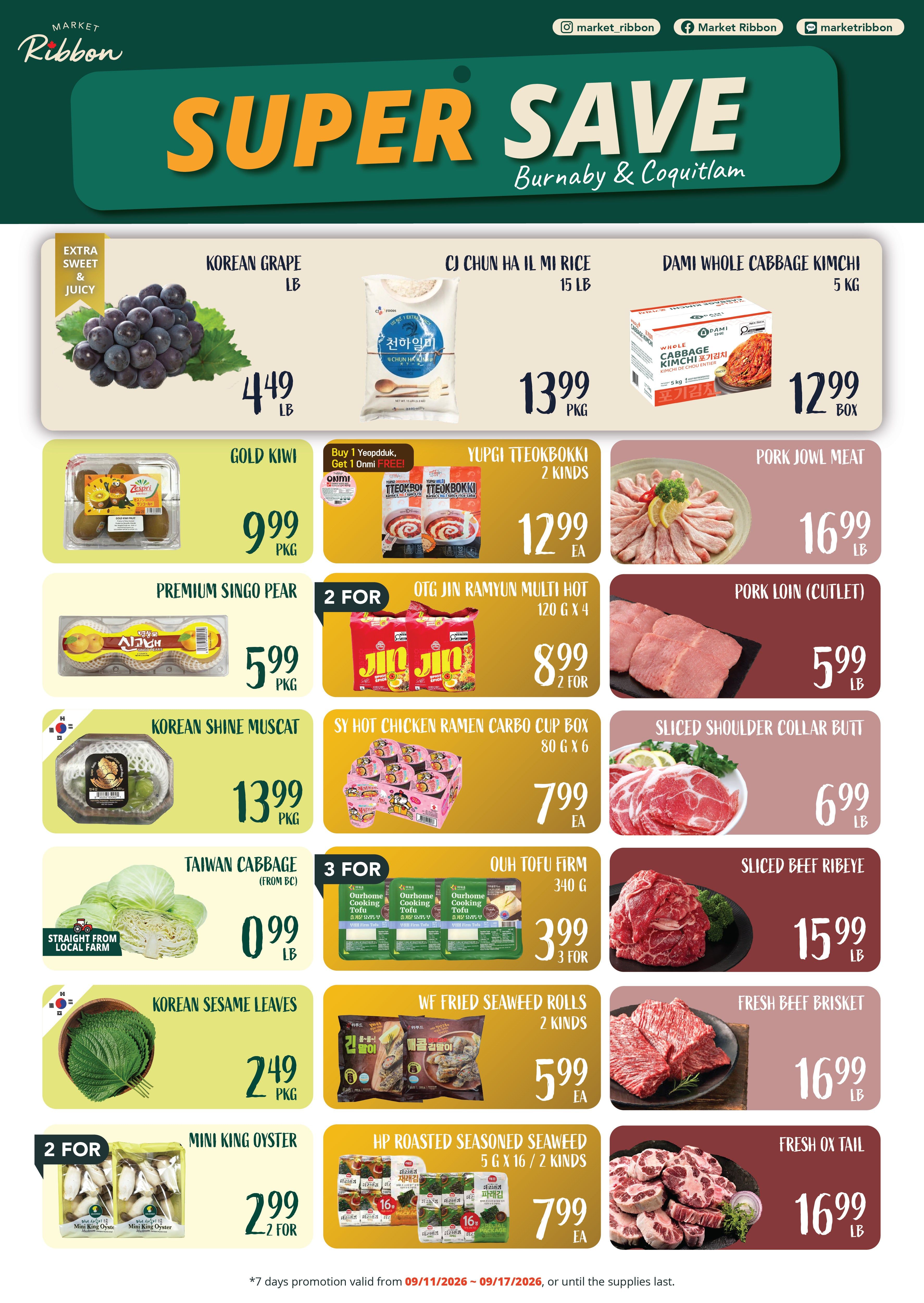 Market Ribbon Flyer September 11 to 17