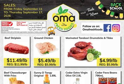 Oma Fresh Foods Flyer September 11 to 17