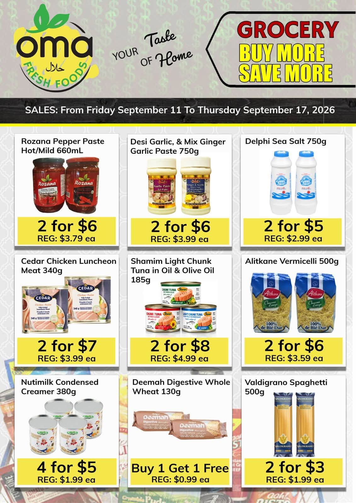 Oma Fresh Foods Flyer September 11 to 17