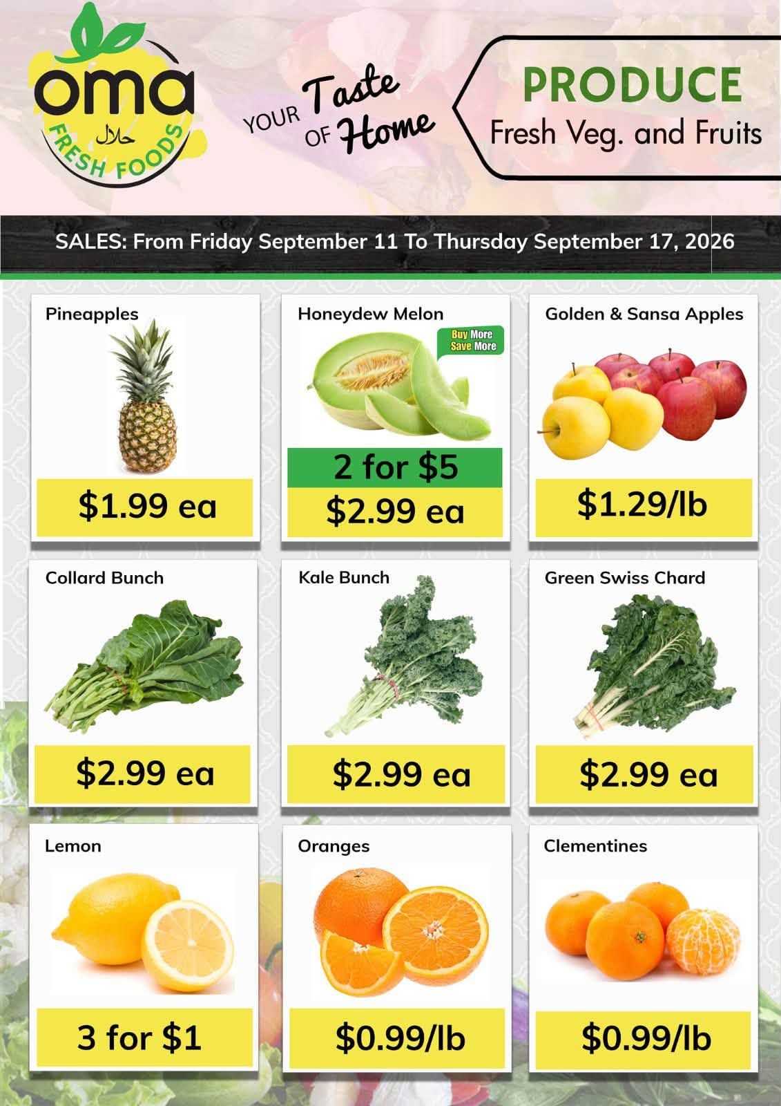 Oma Fresh Foods Flyer September 11 to 17