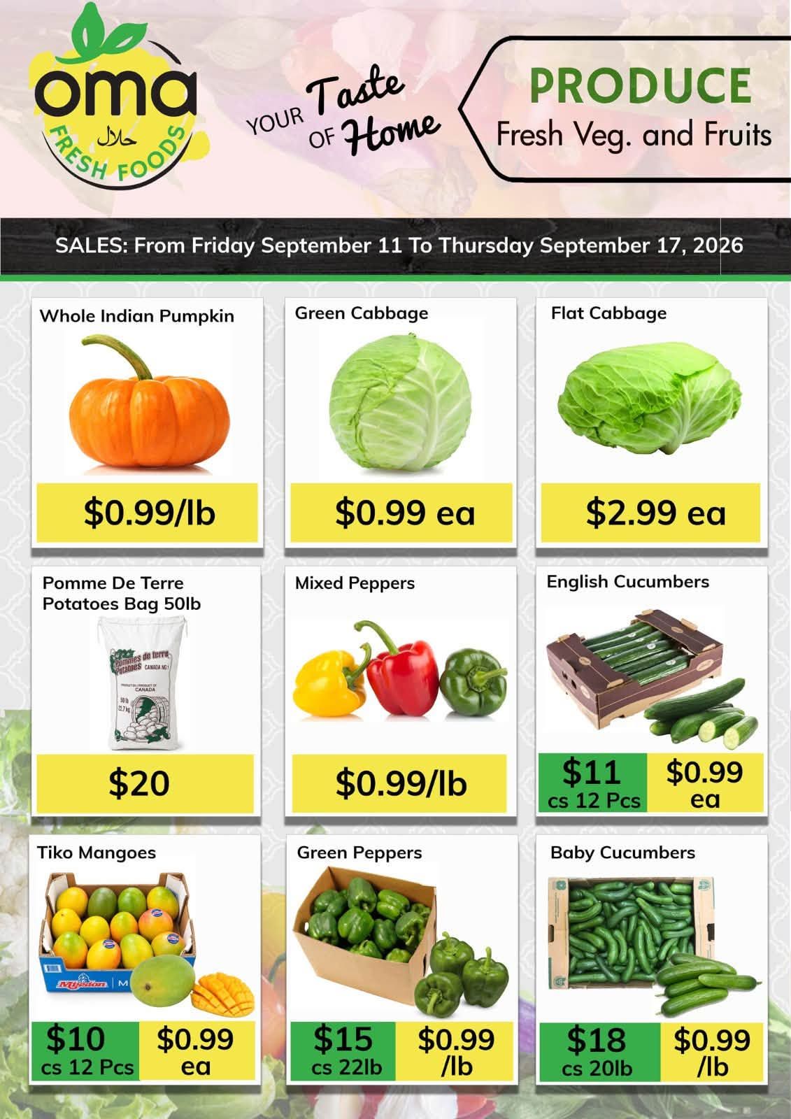Oma Fresh Foods Flyer September 11 to 17