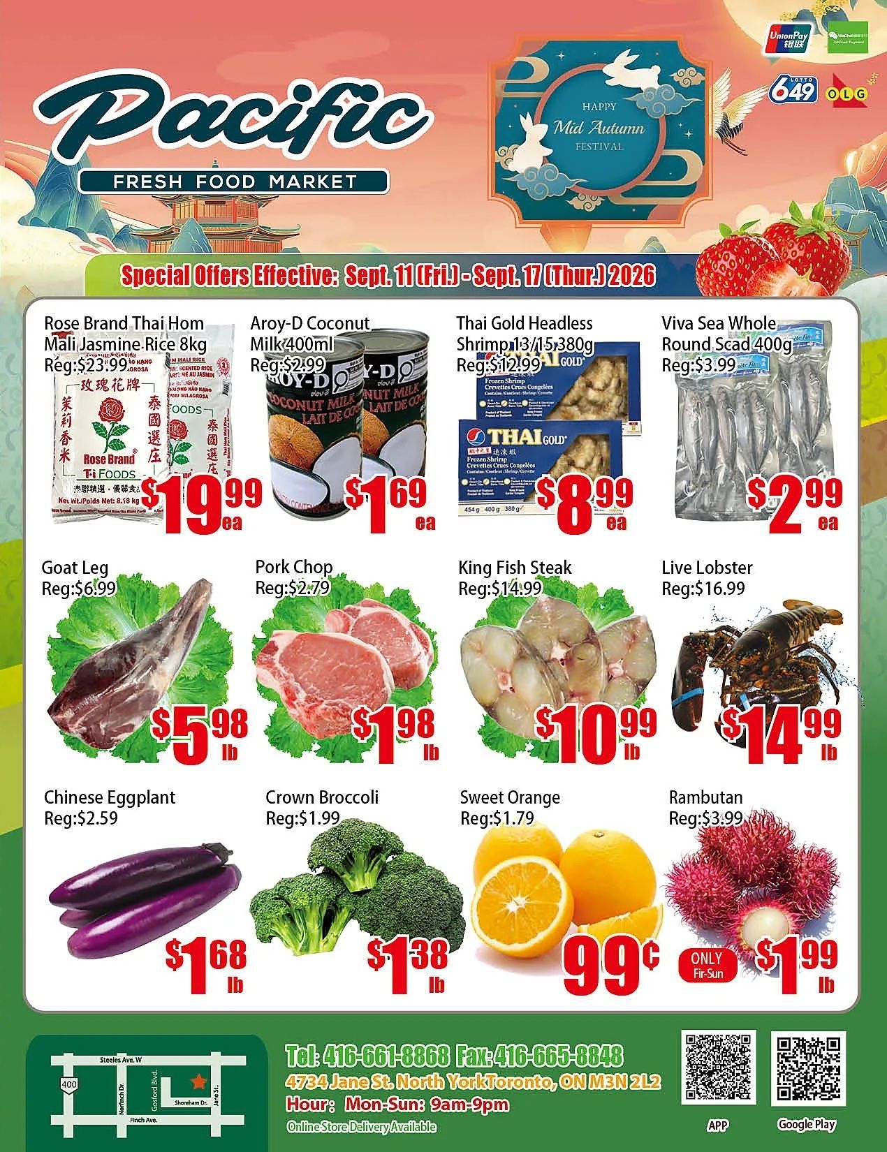 Pacific Fresh Food Market (North York) Flyer September 11 to 17