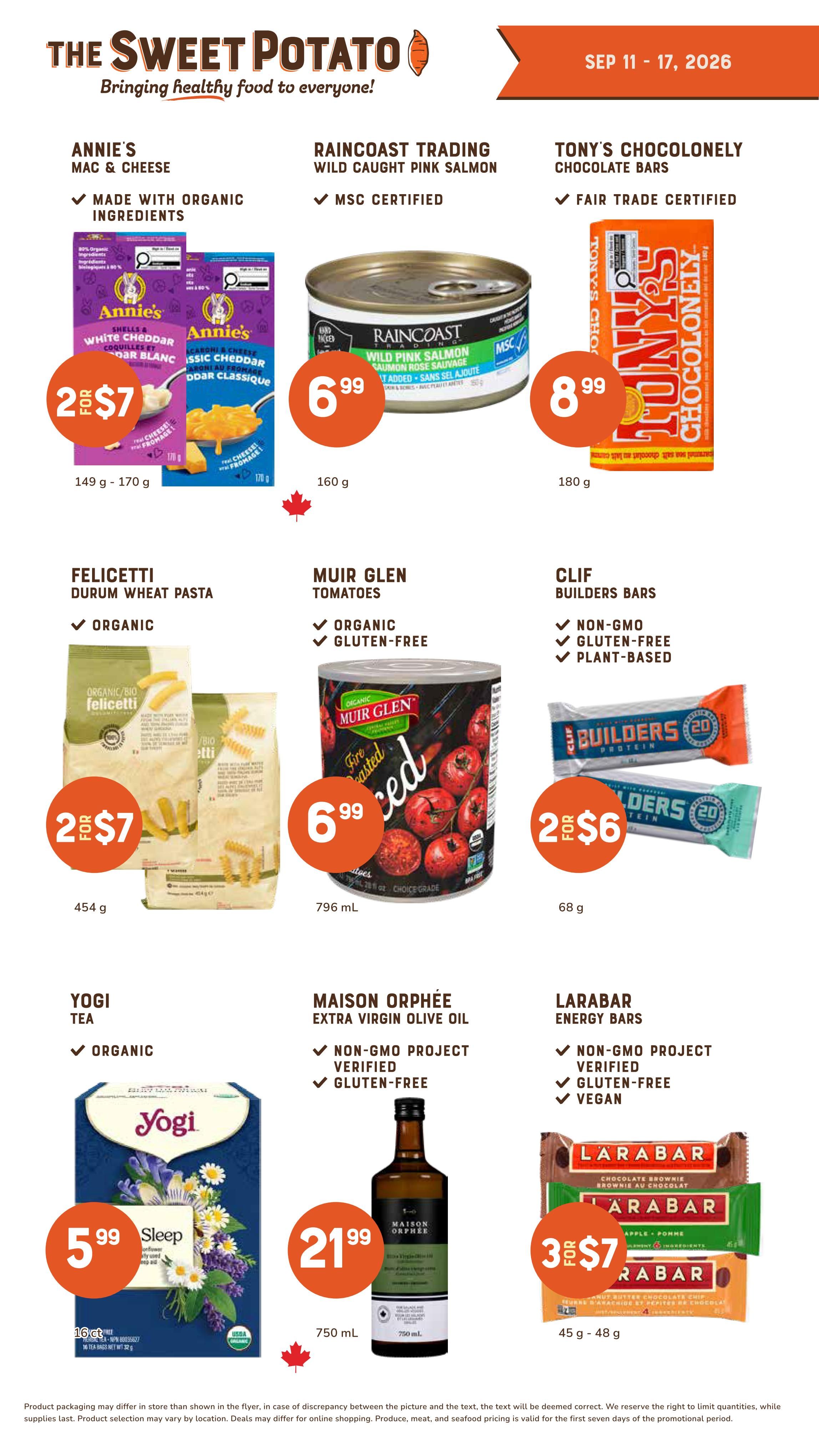 The Sweet Potato Flyer September 11 to 17