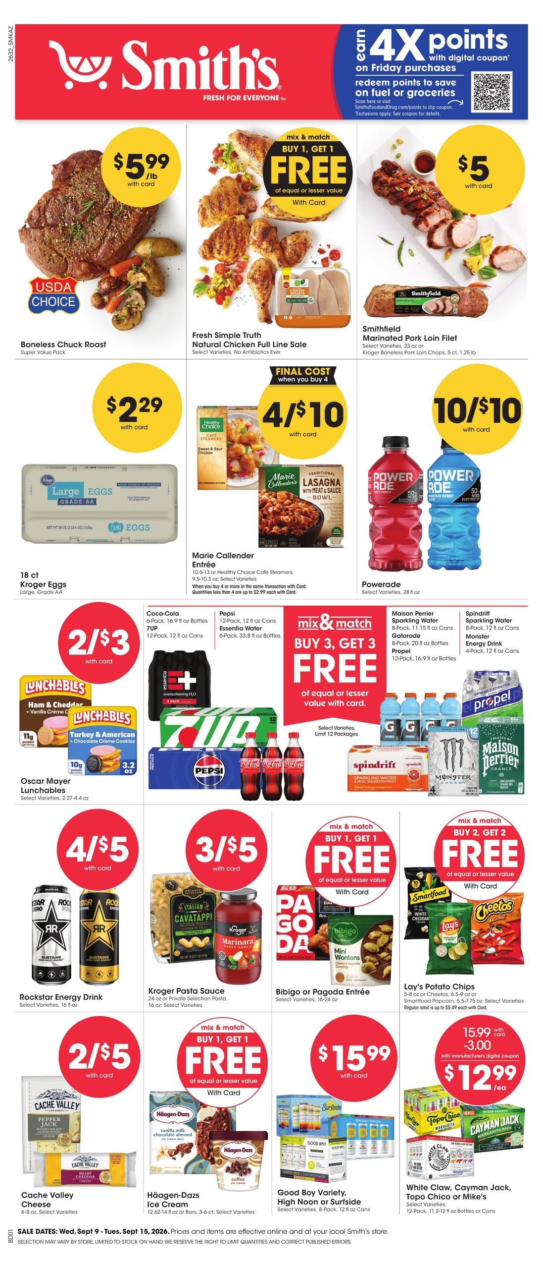 Smith's (Lake Havasu City Area, AZ) Weekly Ad September 9 - 15, 2026