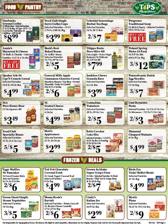 Tops Marketplace Weekly Ad September 11 - 17, 2026