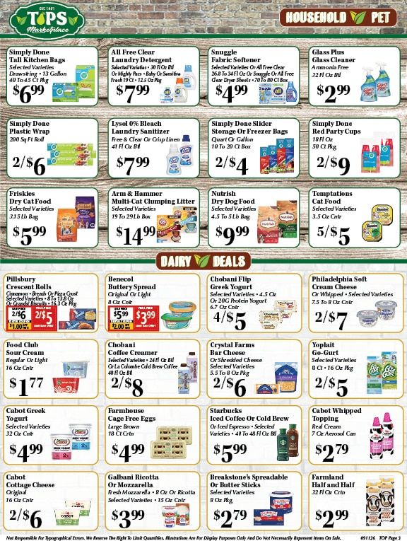 Tops Marketplace Weekly Ad September 11 - 17, 2026