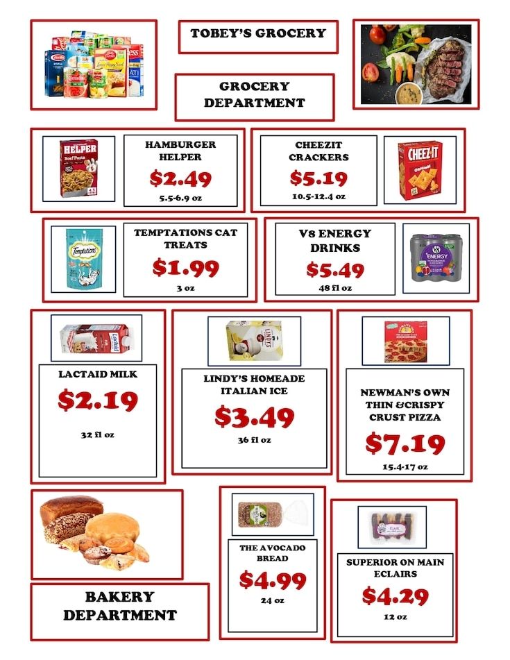 Tobey's Grocery Weekly Ad September 11 - 17, 2026