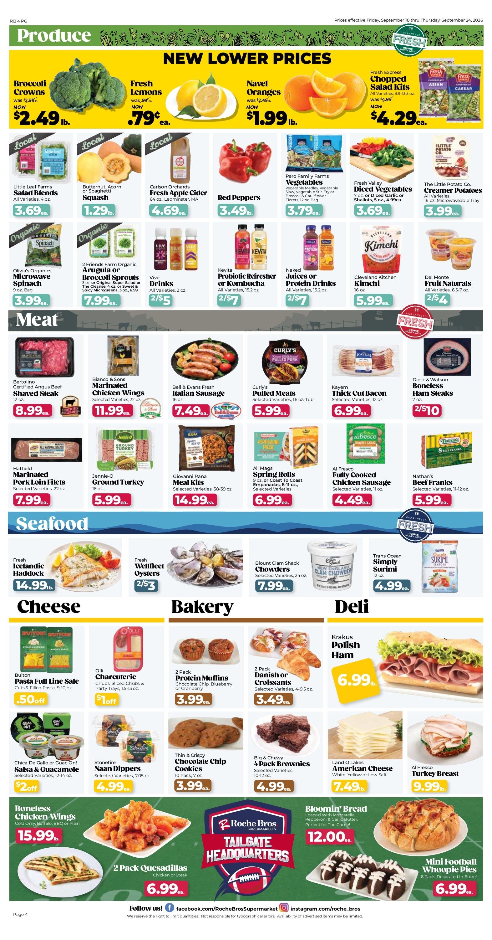 Roche Bros. Beer + Wine Weekly Ad September 11 - October 8, 2026