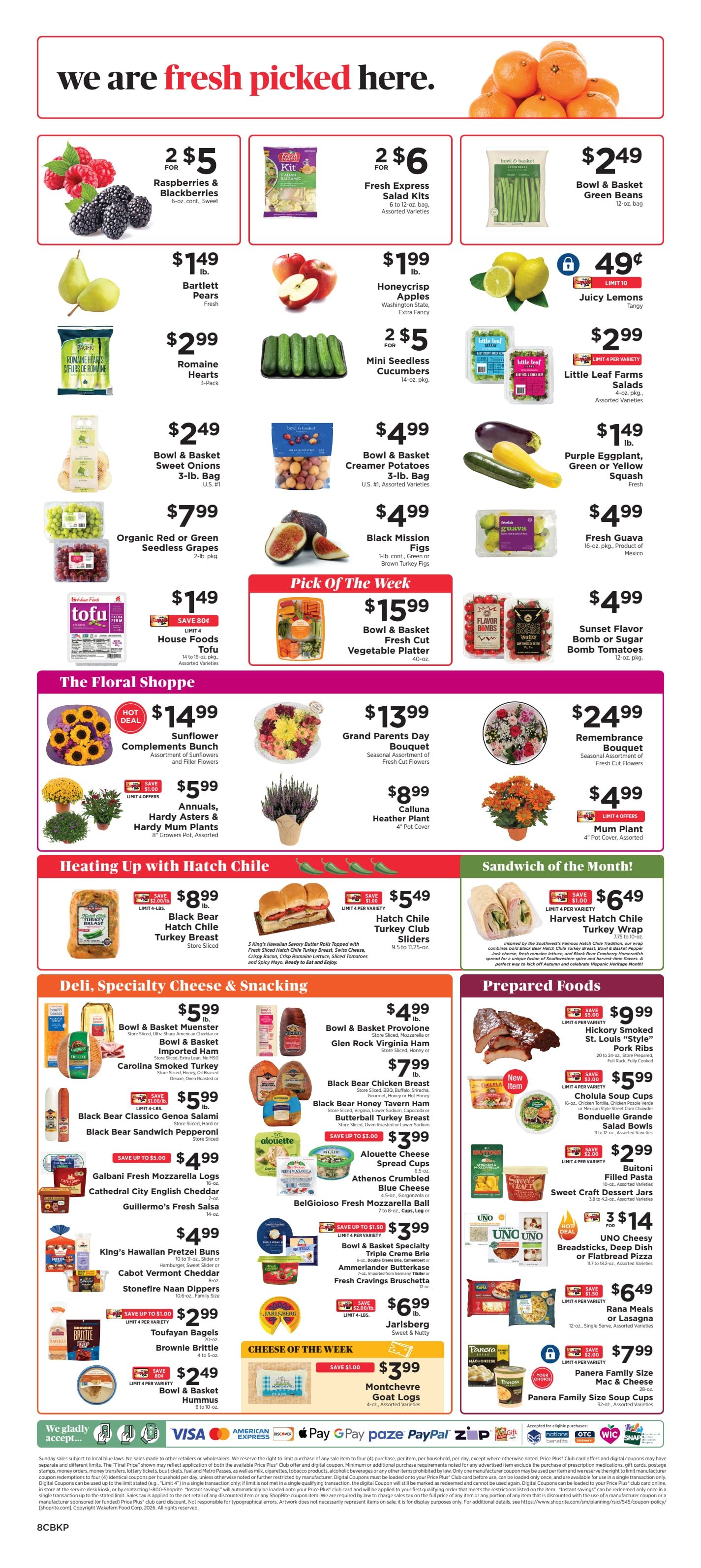 ShopRite (949 Beards Hill Rd, Aberdeen, MD) Weekly Ad September 11 - 17, 2026