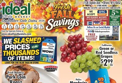 Ideal Food Basket (Bronx, NY) Weekly Ad September 11 - 17, 2026