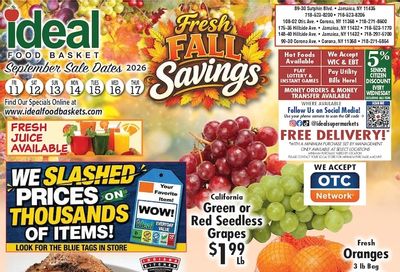 Ideal Food Basket (Corona and Jamaica, NY) Weekly Ad September 11 - 17, 2026