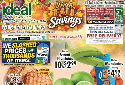 Ideal Food Basket (Farmingdale, NY) Weekly Ad September 11 - 17, 2026