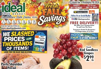 Ideal Food Basket (Philadelphia, PA) Weekly Ad September 11 - 17, 2026