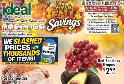 Ideal Food Basket (Lebanon, PA) Weekly Ad September 11 - 17, 2026