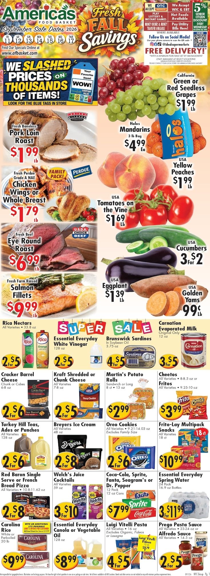 America's Food Basket (Connecticut, New York) Weekly Ad September 11 - 17, 2026