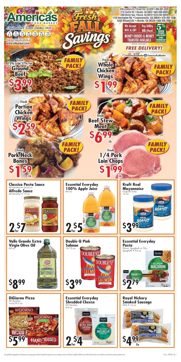 America's Food Basket (Georgia) Weekly Ad September 11 - 17, 2026