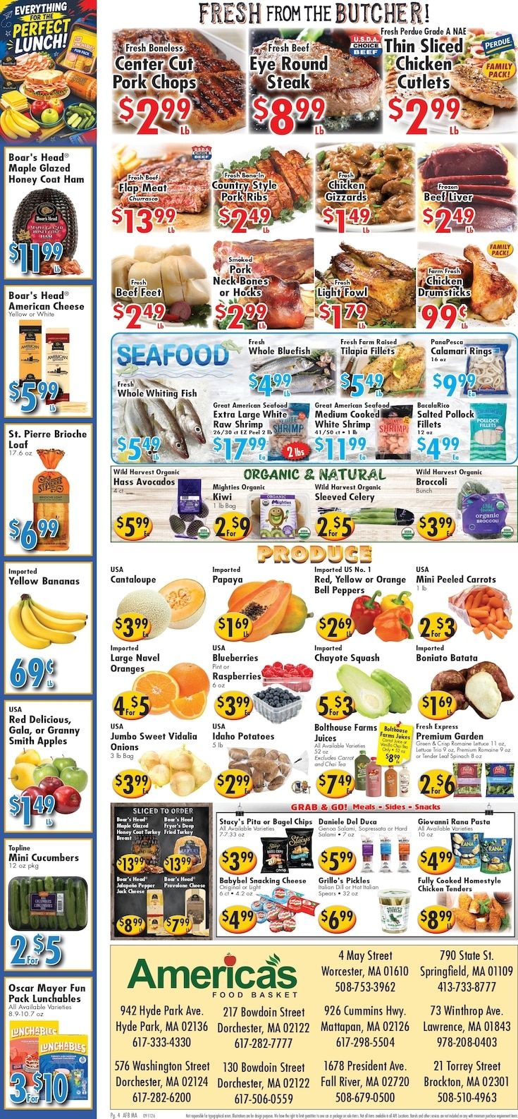 America's Food Basket (Massachusetts) Weekly Ad September 11 - 17, 2026