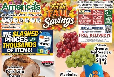 America's Food Basket (Rhode Island) Weekly Ad September 11 - 17, 2026