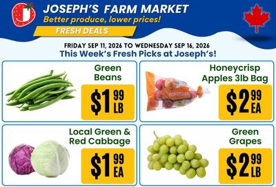 Joseph's Farm Market Flyer September 11 to 16