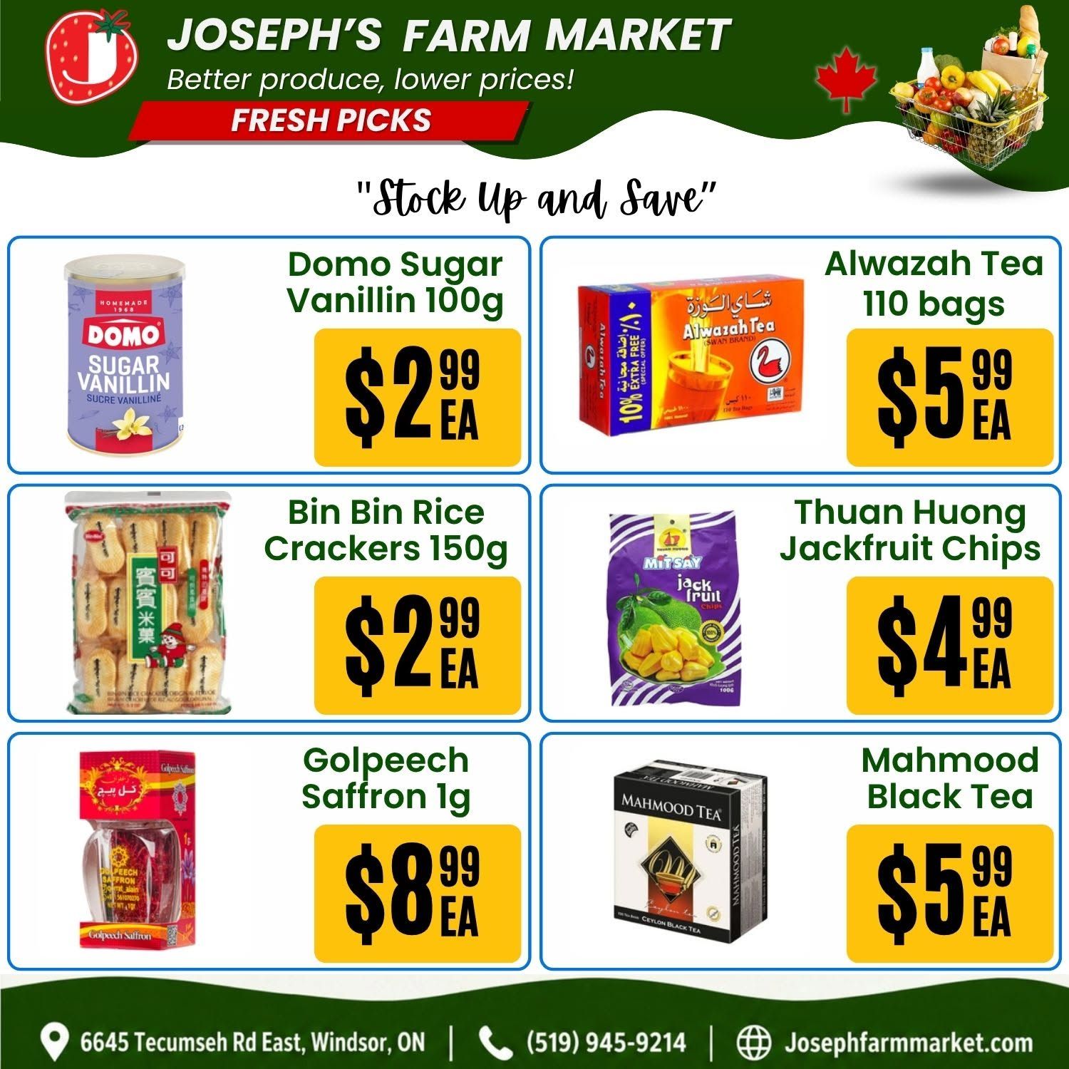 Joseph's Farm Market Flyer September 11 to 16