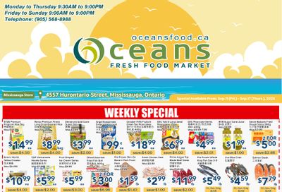 Oceans Fresh Food Market (Mississauga) Flyer September 11 to 17
