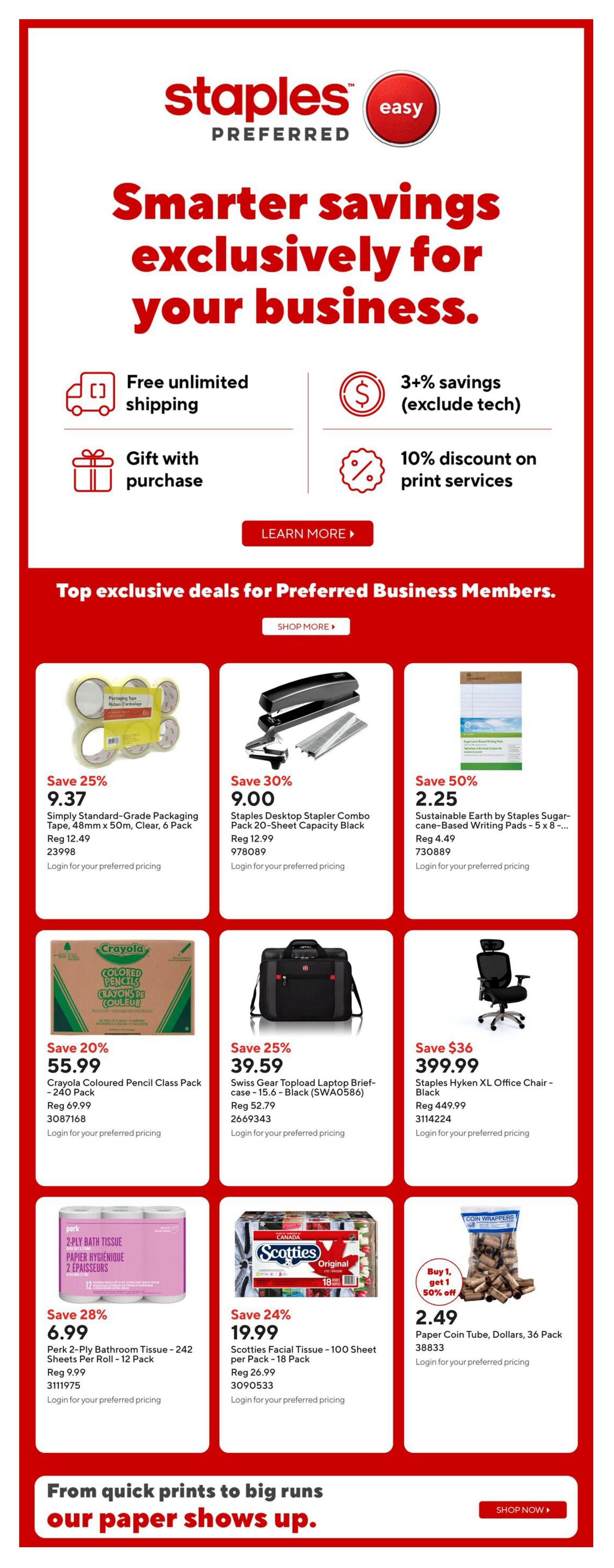 Staples Flyer September 11 to 17