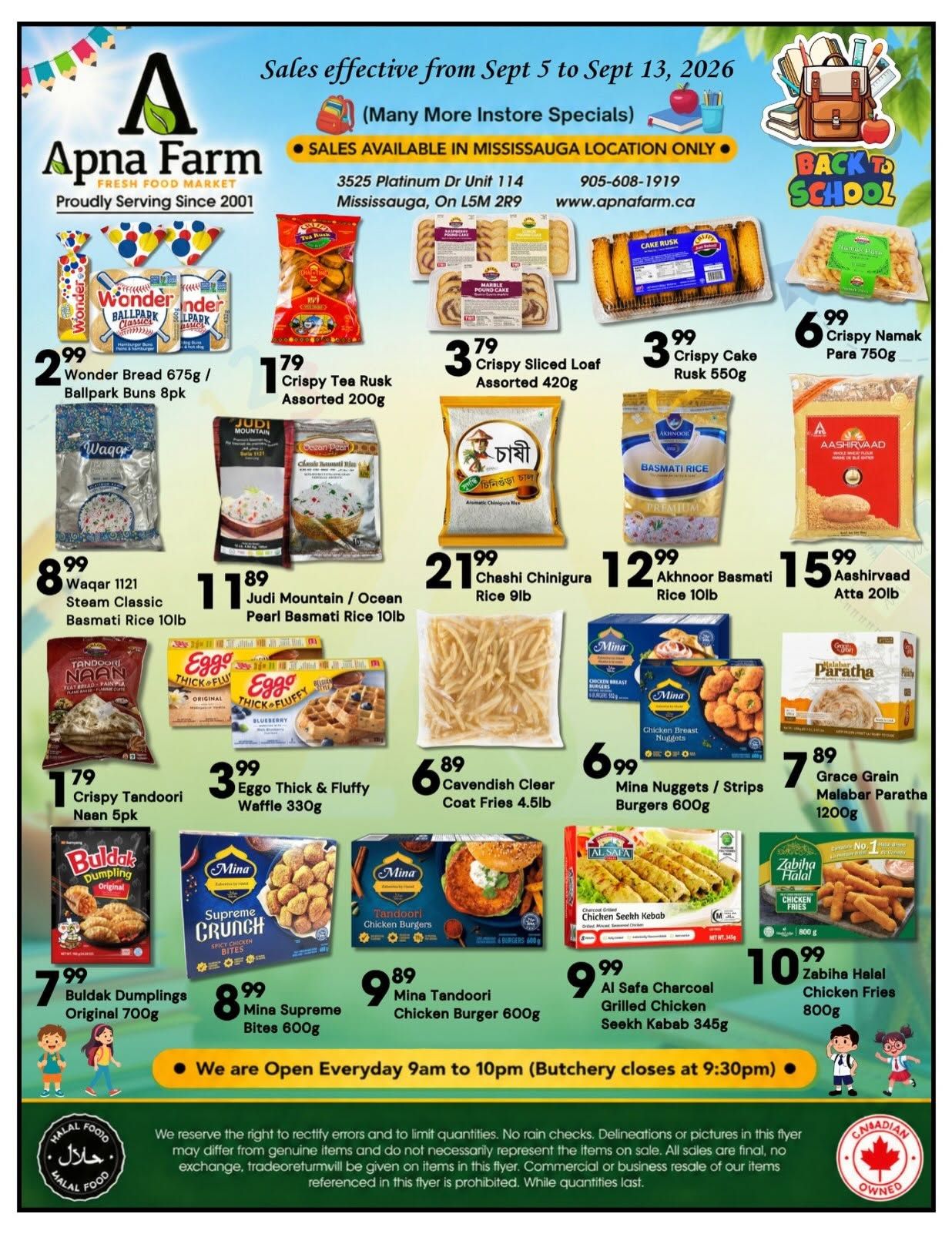 Apna Farm Flyer September 5 to 13