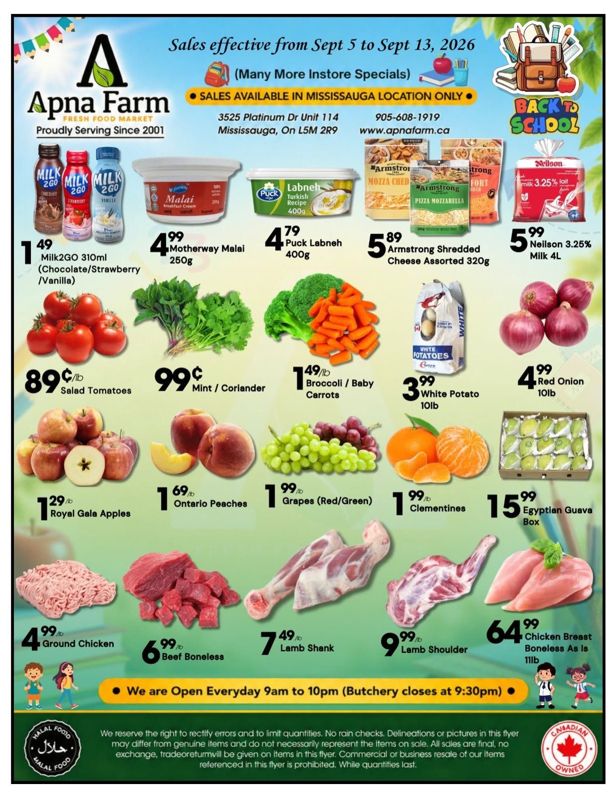 Apna Farm Flyer September 5 to 13
