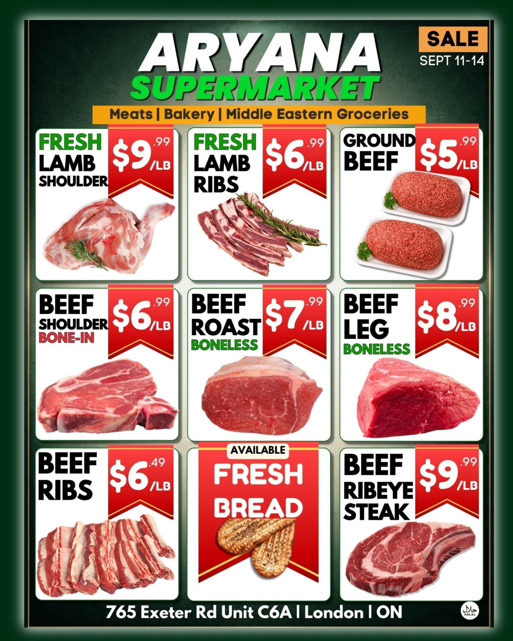 Aryana Supermarket (London) Flyer September 11 to 14