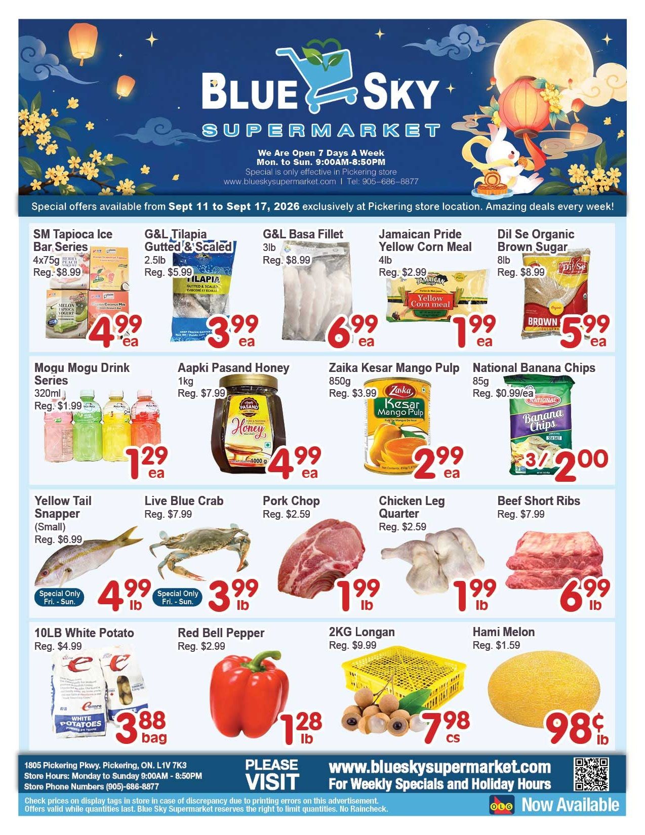 Blue Sky Supermarket (Pickering) Flyer September 11 to 17