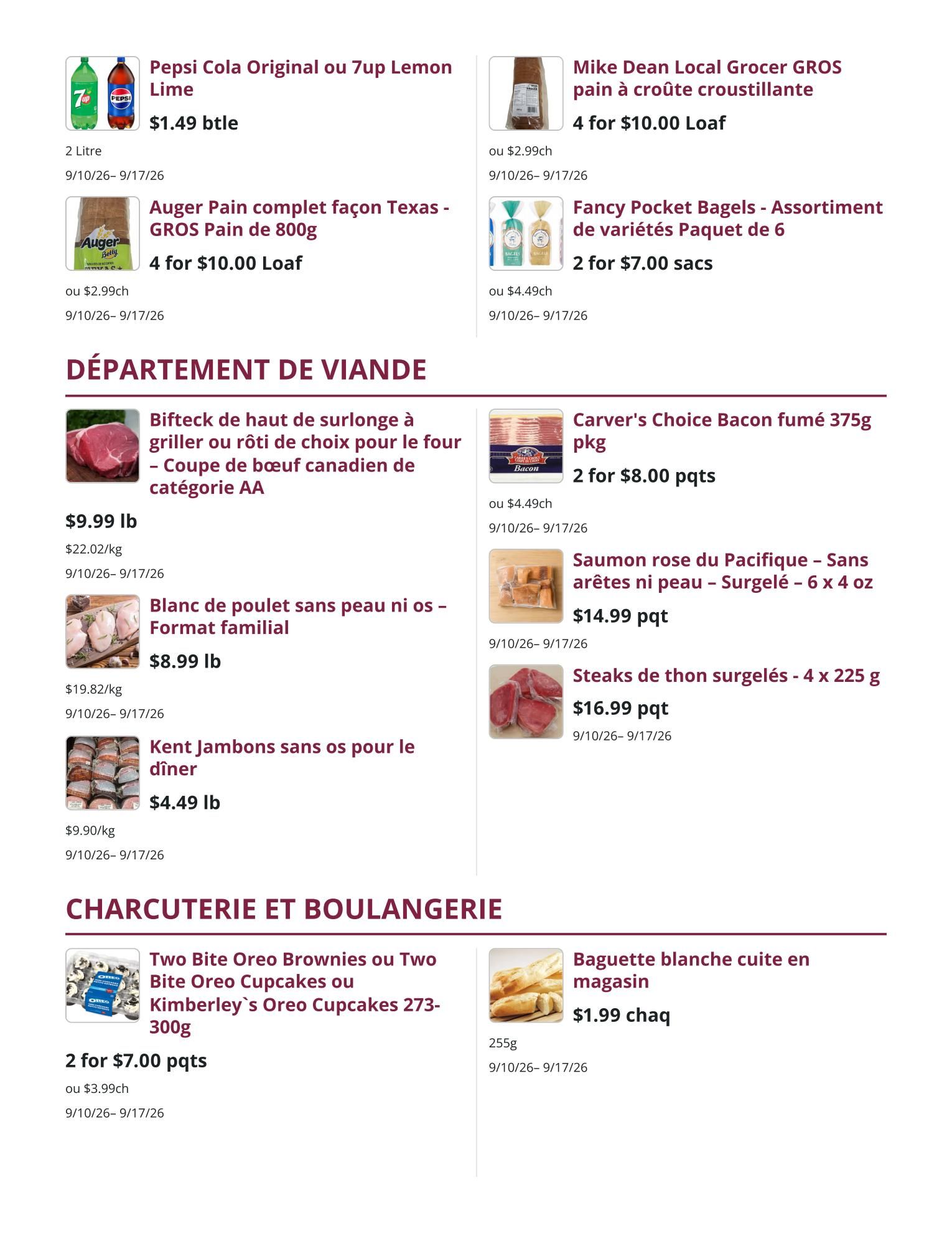 Mike Dean Local Grocer Flyer September 10 to 17